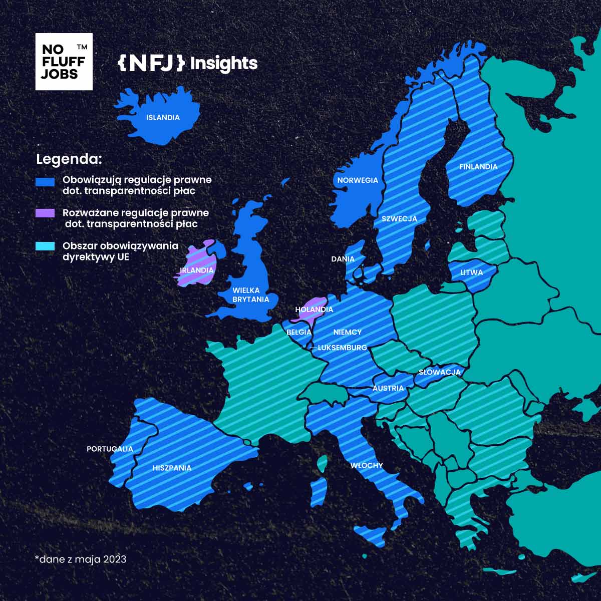 Mapa transparentności w Europie, opracowanie własne