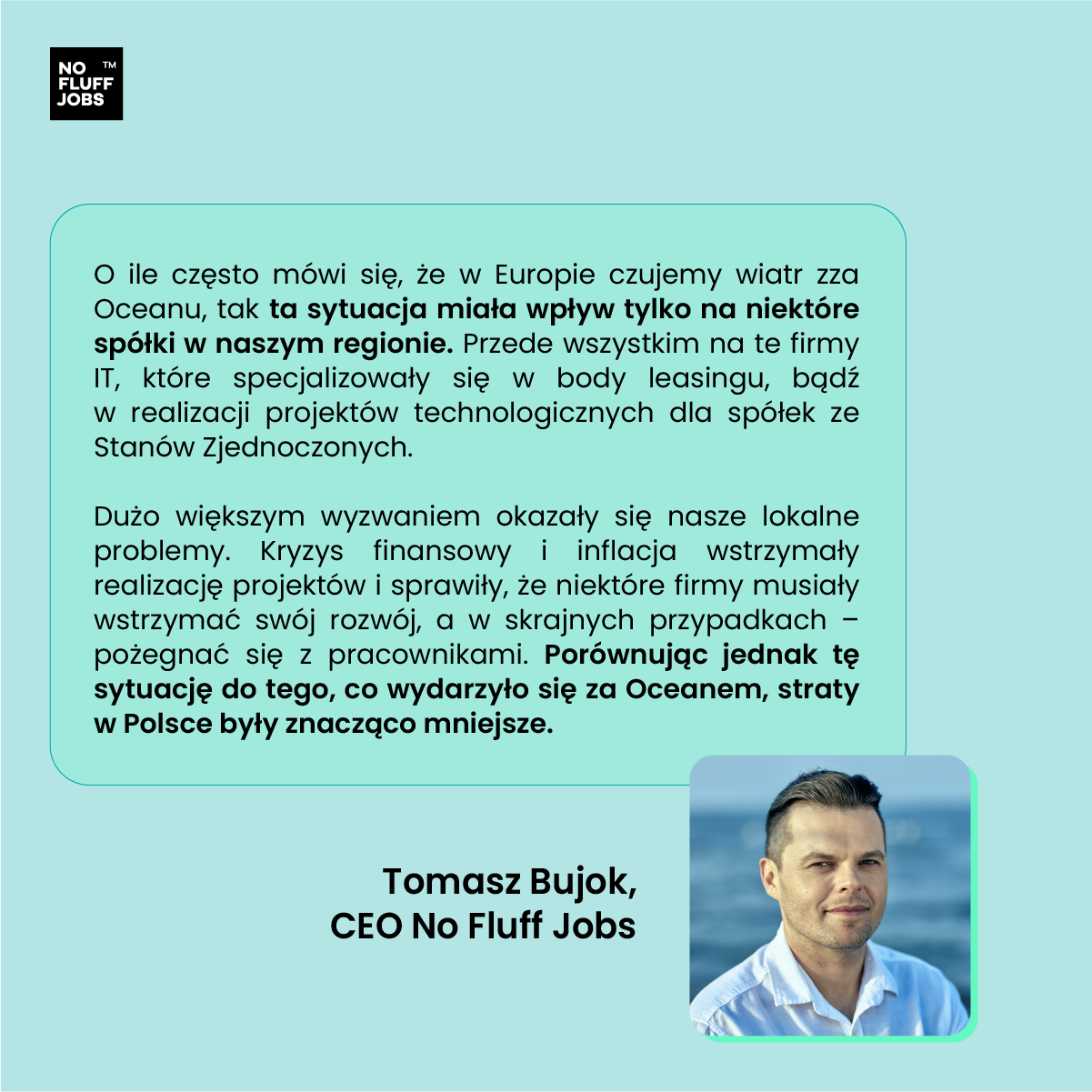 Tomasz Bujok o zwolnieniach grupowych w IT